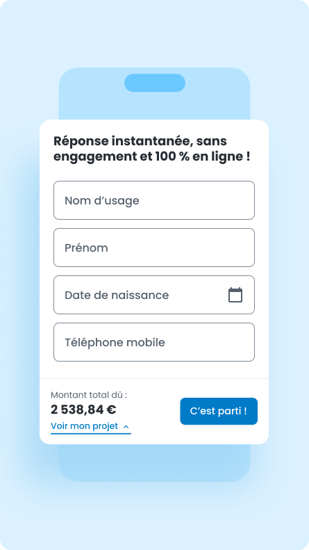 formulaire de demande de crédit en ligne